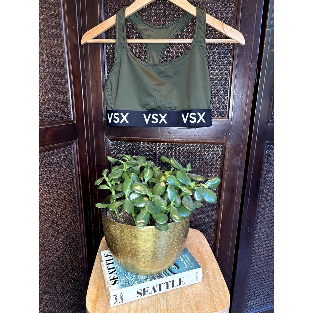 Women's army green Victoria's Secret Sports Bra Sze Medium